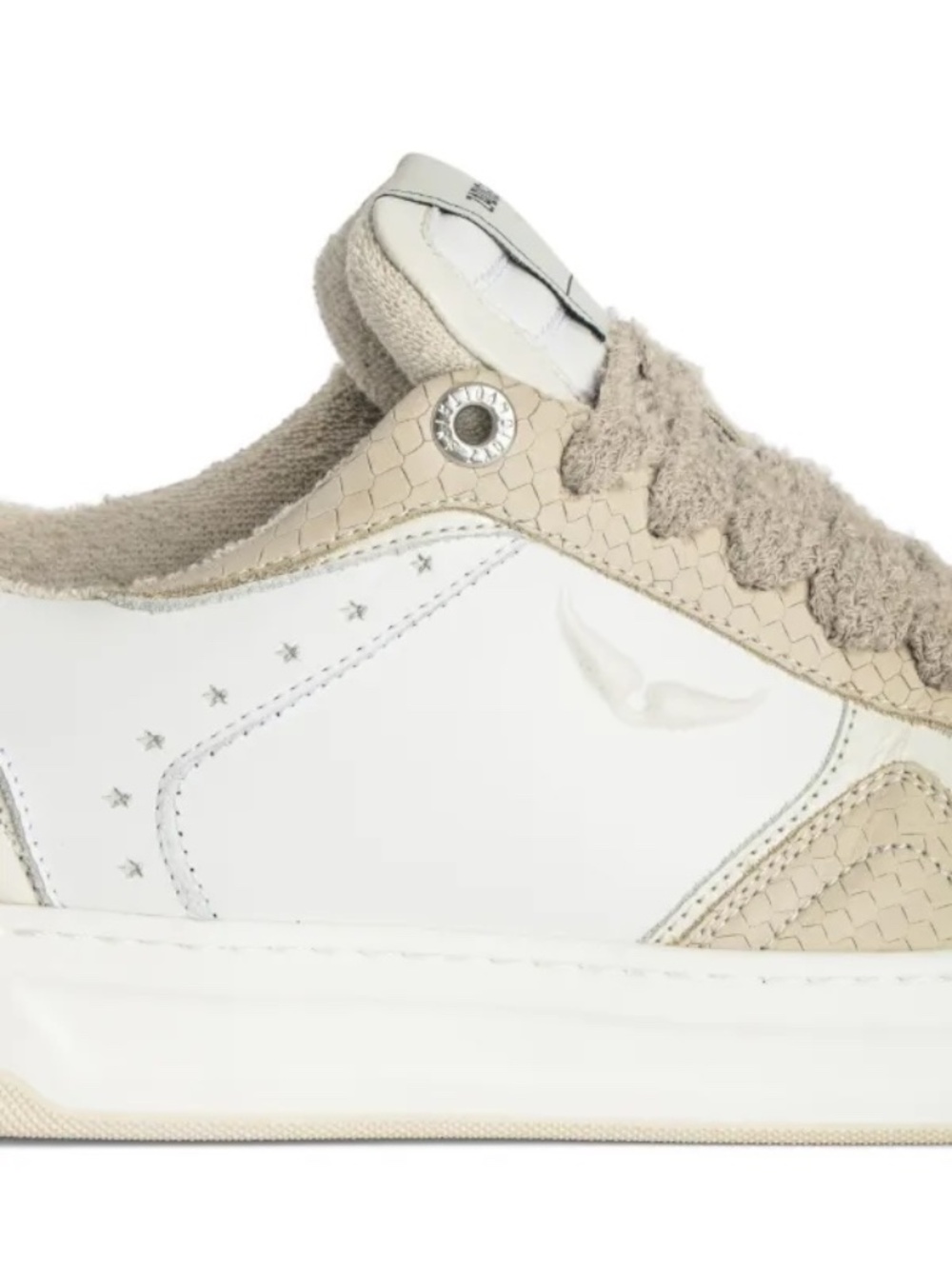 NIB | Zadig & Voltaire | Women's Low-Top Wings Sneakers with snakeskin details - Picture 4 of 14